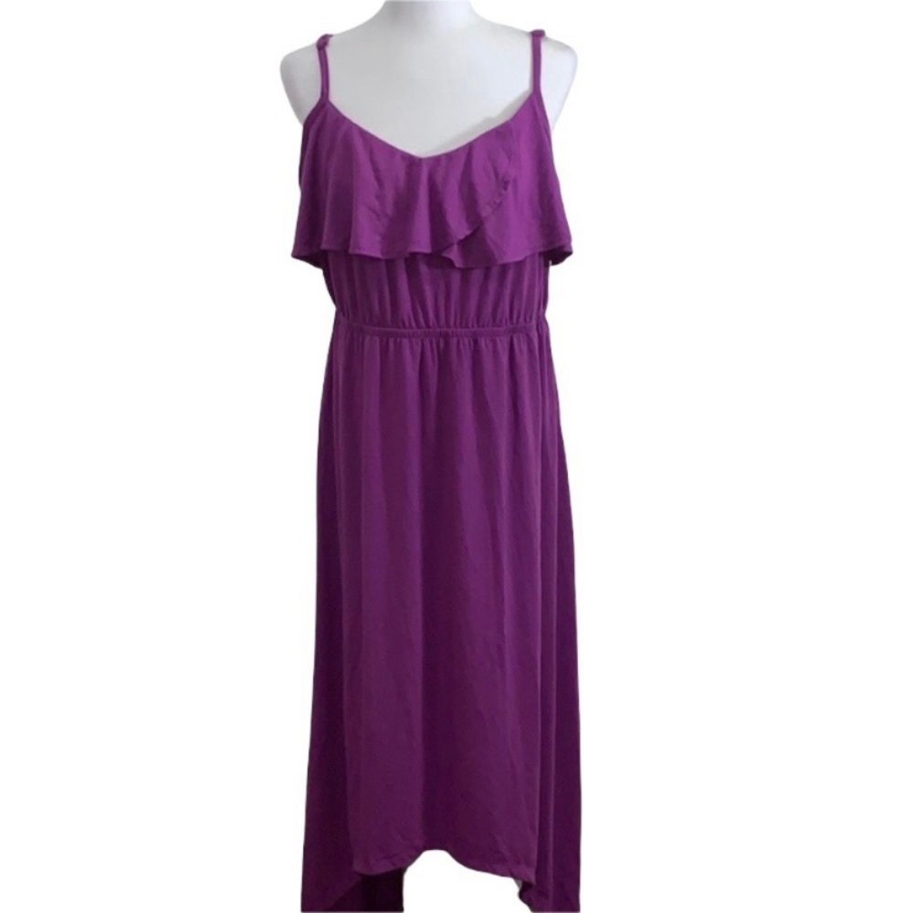 Pure Energy Purple Spaghetti Strap Maxi Dress